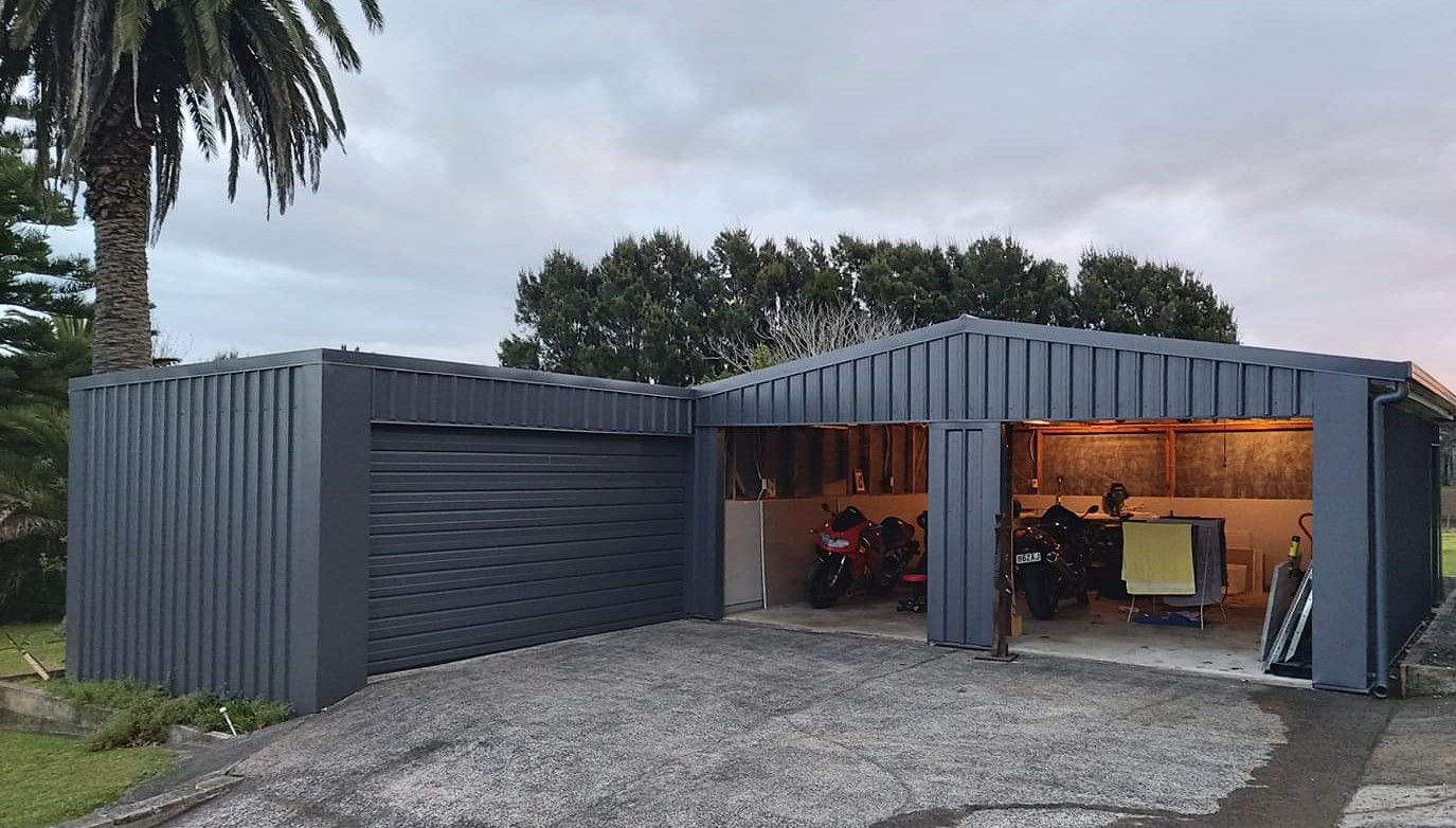 Shed after metal cladding