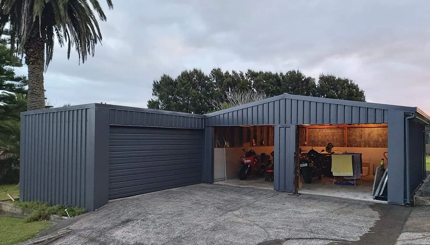 Shed after metal cladding